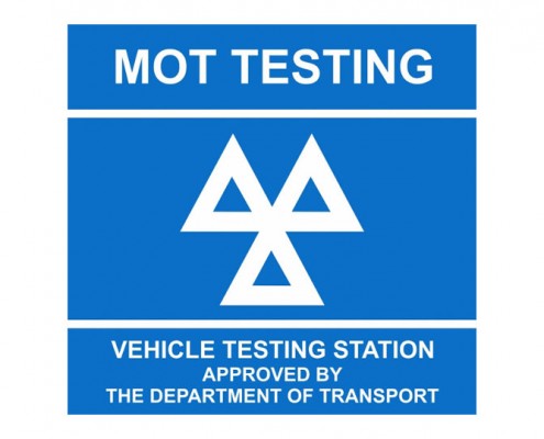 MOT Testing Sign